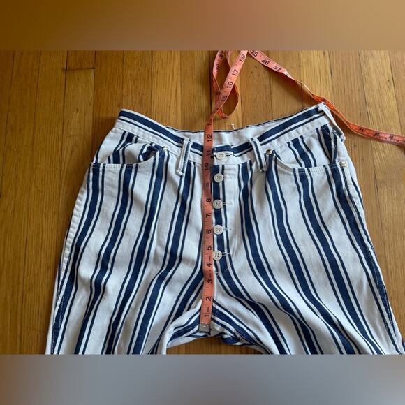 60s Vintage Wrangler Misses Striped Button Fly Jeans - Picture 11 of 13